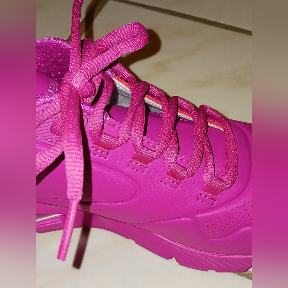 Skechers Street Los Angeles Air Cooled Memory Foam Vegan Fuschia - Picture 14 of 16